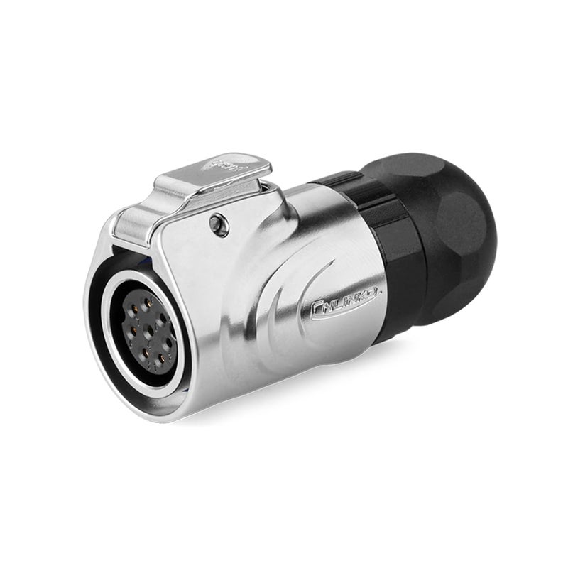 CNLINKO LP16 8-Pin Reverse Mount Female Plug and Male Socket for Automotive Machinery Outdoor Use IP68 Waterproof Circular Connector Metal Shell Quick-Connect Aviation Connector (8-Pin) - Image 2